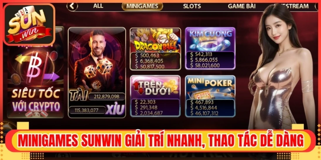 Minigames Sunwin giải trí nhanh, thao tác dễ dàng